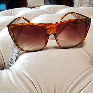 New York & Company Flat Top Tortoise Sunglasses NWT